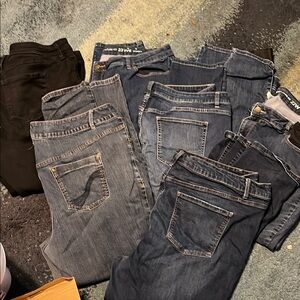 COPY - Blue and Black Skinny Jeans with Faded Details